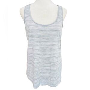 RBX gray spacedye pleated yoga style workout tank, size M.